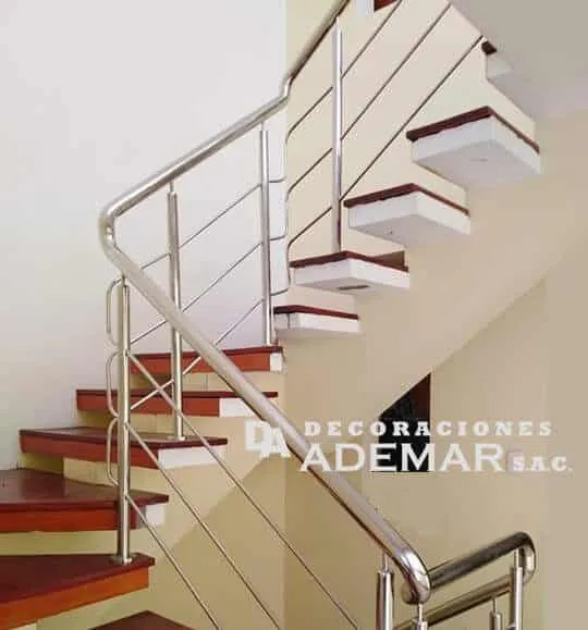barandas de acero con pasamanos para escalera