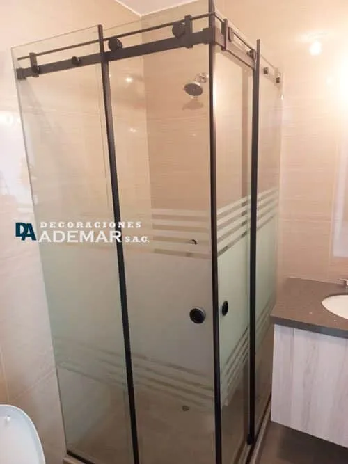 puertas de duchas euro negro en lima