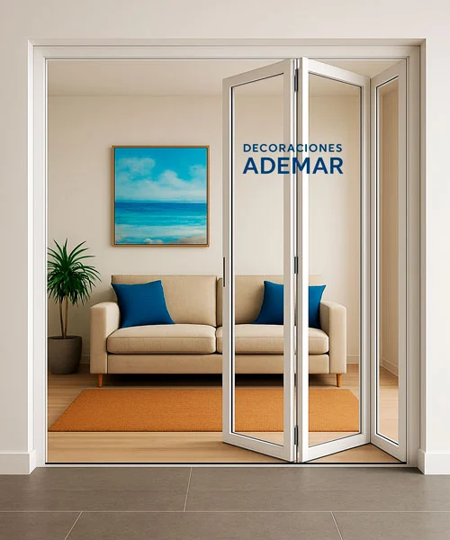 mamparas plegables de vidrio