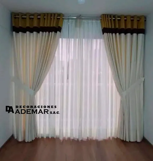 cortinas de sala con acabado elegante en la molina