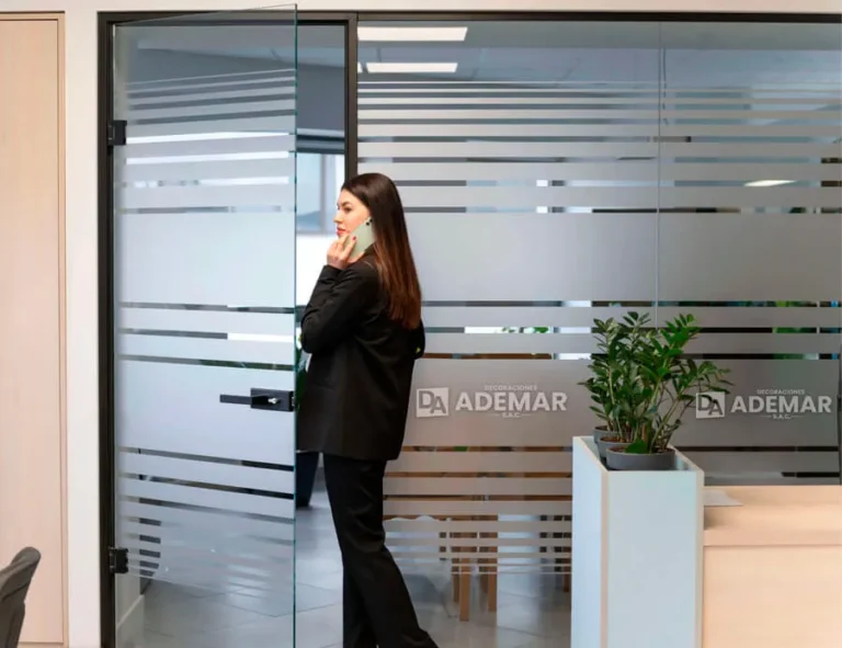 mamparas de vidrio pavonado